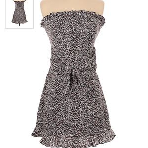 Cotton Candy LA- strapless ruffle A-line floral dress